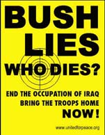 Bush Lies, Who Dies?